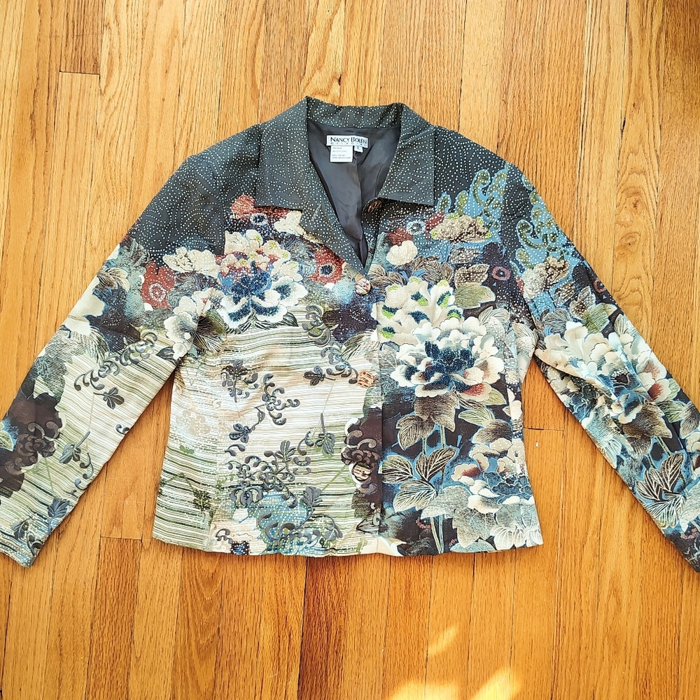 Vintage Embroidered Silk Jacket
